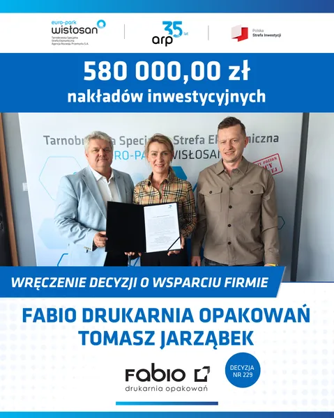 Obraz: Gratulacje dla FABIO Sp. z o.o.!