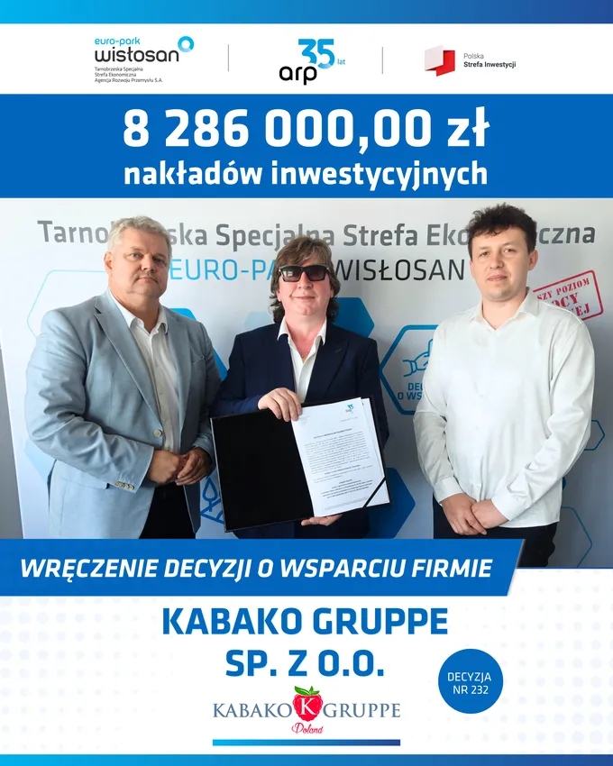 Obraz: Witamy w gronie inwestorów TSSE kolejnego przedsiębiorcę!