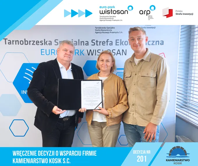 Obraz: Decyzja o wsparciu dla Kamieniarstwo Kosik s.c.