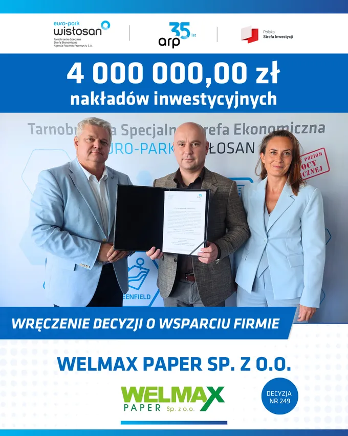 Obraz: WELMAX PAPER Ltd. with a decision on TSSE support